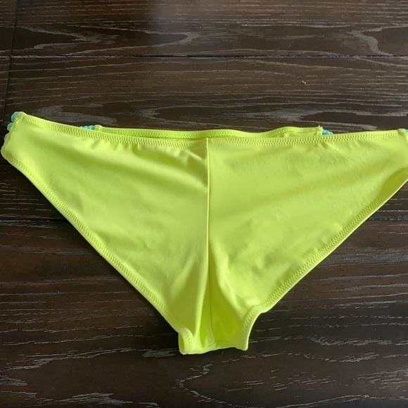 Lime green hipster bikini bottom braided sides L - Picture 8 of 12